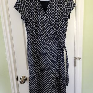 Women's Tie Wrap Midi Dress